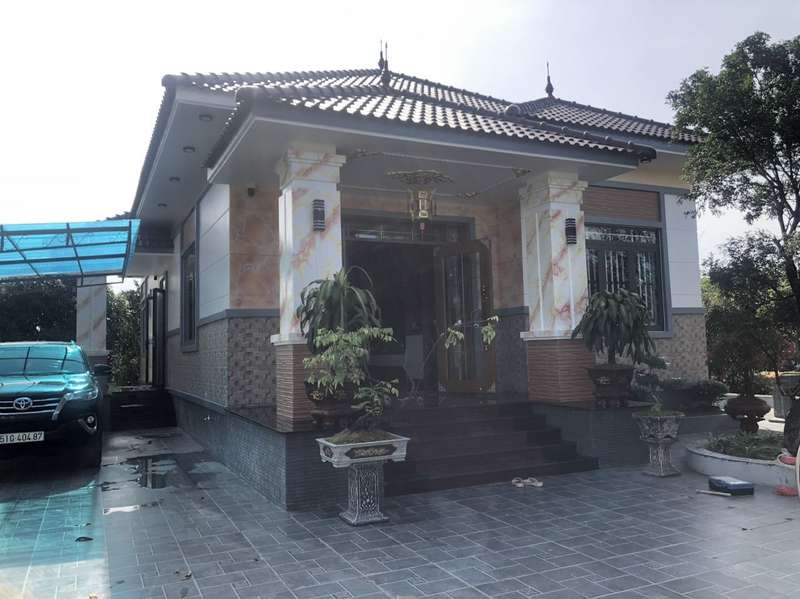 Nhà cấp 4 mái Nhật hiện đại màu xám thi công trọn gói tại Tây Ninh – GeoHome